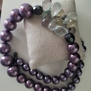 Asymmetrical bead necklace